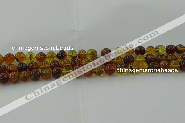 CAR502 15.5 inches 8mm - 9mm round natural amber beads wholesale