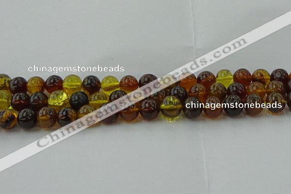 CAR504 15.5 inches 10mm - 11mm round natural amber beads wholesale