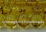 CAR524 15.5 inches 9mm - 10mm round natural amber beads wholesale