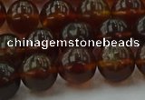 CAR529 15.5 inches 9mm - 10mm round natural amber beads wholesale