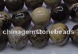 CAR53 15.5 inches 10mm round yellow artistic jasper beads