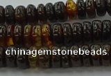 CAR533 15.5 inches 4*10mm rondelle natural amber beads wholesale