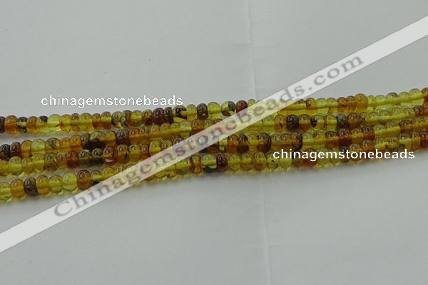 CAR537 15.5 inches 4*6mm rondelle natural amber beads wholesale