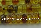 CAR538 15.5 inches 5*8mm rondelle natural amber beads wholesale