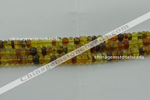 CAR538 15.5 inches 5*8mm rondelle natural amber beads wholesale