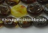 CAR545 15.5 inches 8*10mm - 9*11mm oval natural amber beads