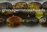 CAR546 15.5 inches 7*11mm - 8*12mm oval natural amber beads