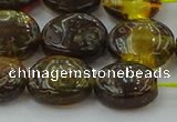 CAR547 15.5 inches 10*12mm - 11*14mm oval natural amber beads