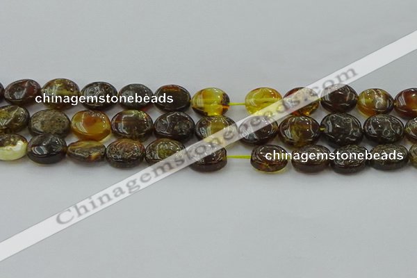 CAR547 15.5 inches 10*12mm - 11*14mm oval natural amber beads