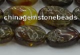 CAR548 15.5 inches 12*15mm - 13*17mm oval natural amber beads