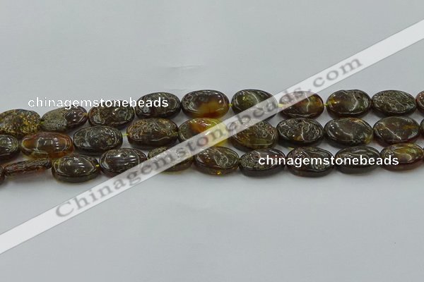 CAR548 15.5 inches 12*15mm - 13*17mm oval natural amber beads