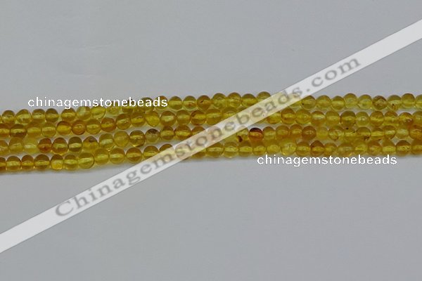 CAR550 15.5 inches 4mm - 5mm round natural amber beads wholesale