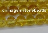 CAR552 15.5 inches 7mm - 8mm round natural amber beads wholesale