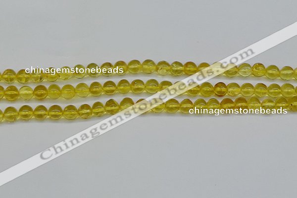 CAR555 15.5 inches 4mm - 5mm round natural amber beads wholesale