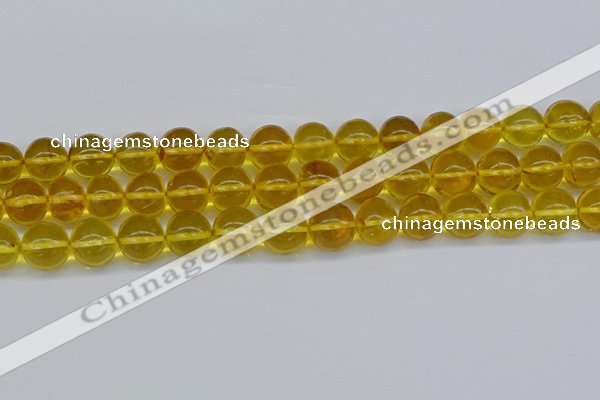 CAR565 15.5 inches 11mm - 12mm round natural amber beads wholesale