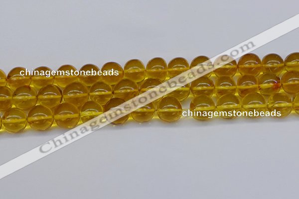 CAR566 15.5 inches 13mm - 14mm round natural amber beads wholesale