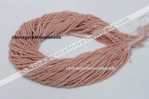 CAS01 15.5 inches 3mm round pink angel skin gemstone beads