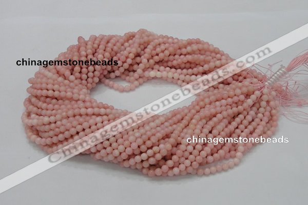 CAS02 15.5 inches 4mm round pink angel skin gemstone beads