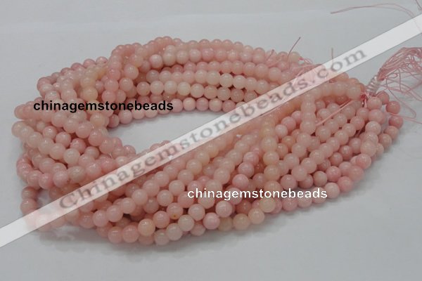 CAS04 15.5 inches 8mm round pink angel skin gemstone beads