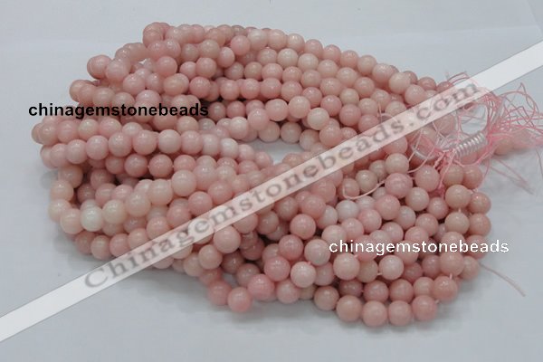 CAS05 15.5 inches 10mm round pink angel skin gemstone beads