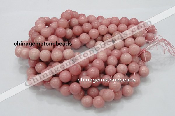 CAS07 15.5 inches 14mm round pink angel skin gemstone beads