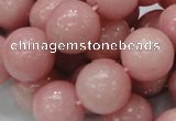 CAS08 15.5 inches 18mm round pink angel skin gemstone beads