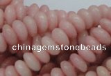 CAS09 15.5 inches 5*10mm rondelle pink angel skin gemstone beads