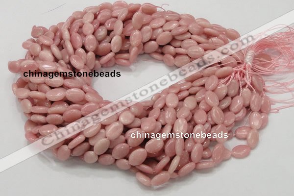 CAS19 15.5 inches 8*12mm oval pink angel skin gemstone beads