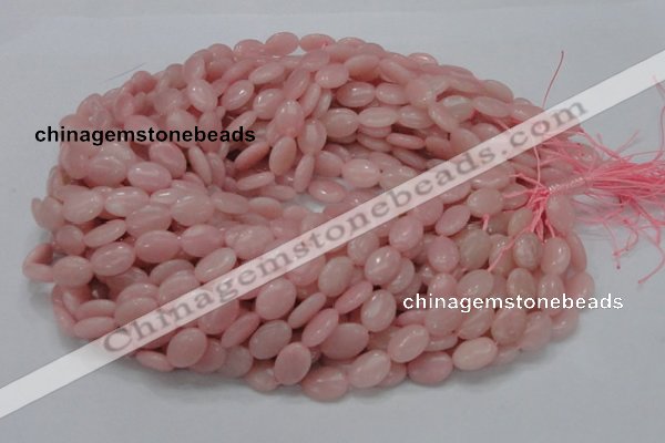 CAS20 15.5 inches 10*14mm oval pink angel skin gemstone beads