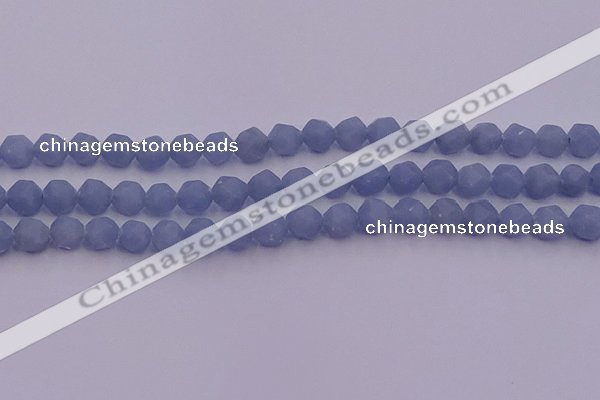 CAS211 15.5 inches 8mm faceted nuggets blue angel skin gemstone beads