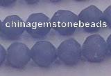 CAS212 15.5 inches 10mm faceted nuggets blue angel skin gemstone beads