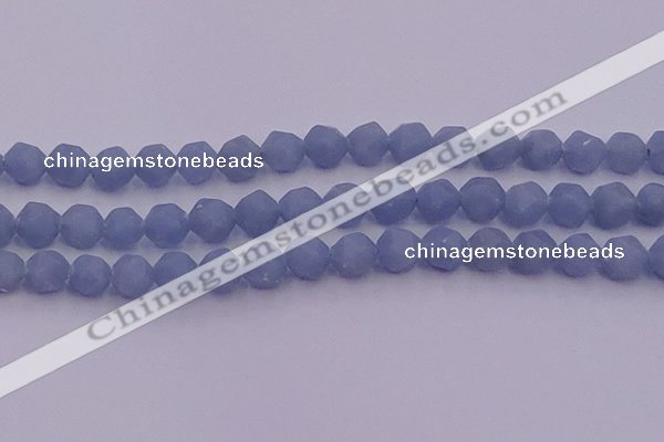 CAS213 15.5 inches 12mm faceted nuggets blue angel skin gemstone beads