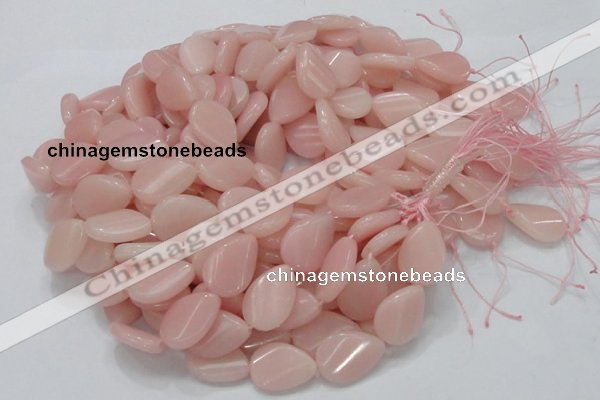 CAS27 15.5 inches 18*24mm twisted teardrop pink angel skin gemstone beads