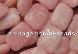 CAS29 15.5 inches 13*18mm rectangle pink angel skin gemstone beads