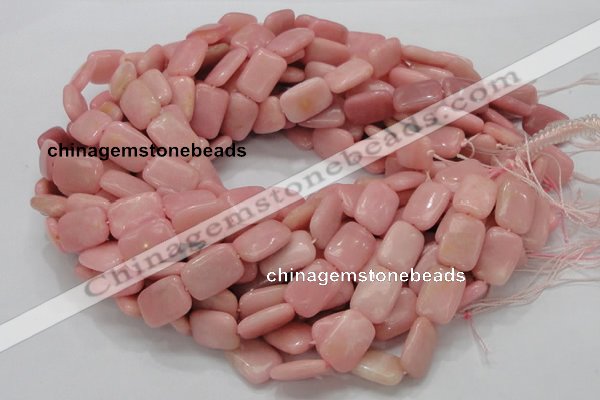 CAS29 15.5 inches 13*18mm rectangle pink angel skin gemstone beads