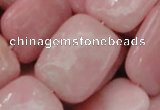 CAS30 15.5 inches 20*30mm rectangle pink angel skin gemstone beads