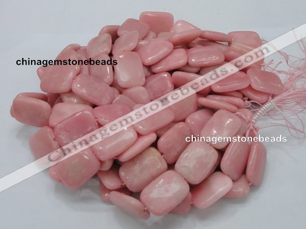 CAS30 15.5 inches 20*30mm rectangle pink angel skin gemstone beads