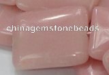 CAS31 15.5 inches 30*40mm rectangle pink angel skin gemstone beads