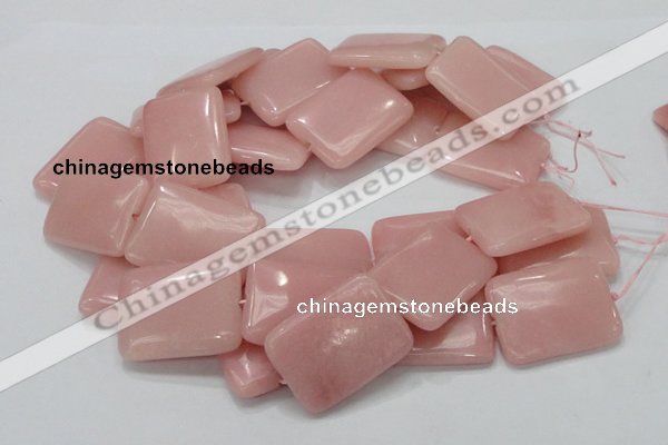 CAS31 15.5 inches 30*40mm rectangle pink angel skin gemstone beads