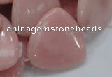 CAS32 15.5 inches 30*30mm triangle pink angel skin gemstone beads