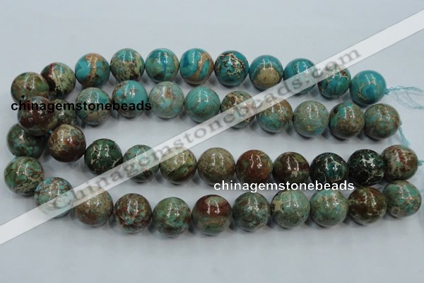 CAT03 15.5 inches 18mm round natural aqua terra jasper beads