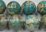 CAT04 15.5 inches 20mm round natural aqua terra jasper beads