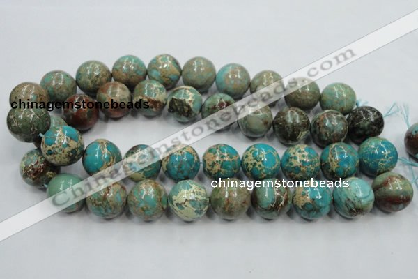 CAT04 15.5 inches 20mm round natural aqua terra jasper beads
