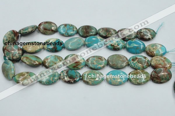 CAT09 15.5 inches 18*25mm oval natural aqua terra jasper beads