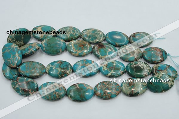 CAT10 15.5 inches 22*30mm oval natural aqua terra jasper beads