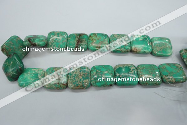 CAT108 15.5 inches 25*25mm square dyed natural aqua terra jasper beads