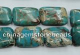 CAT15 15.5 inches 13*18mm rectangle natural aqua terra jasper beads