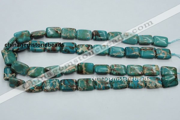 CAT15 15.5 inches 13*18mm rectangle natural aqua terra jasper beads