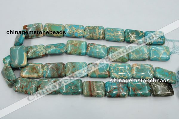 CAT16 15.5 inches 18*25mm rectangle natural aqua terra jasper beads