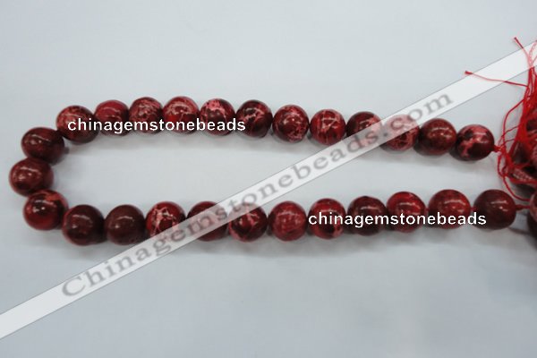 CAT163 15.5 inches 12mm round dyed natural aqua terra jasper beads